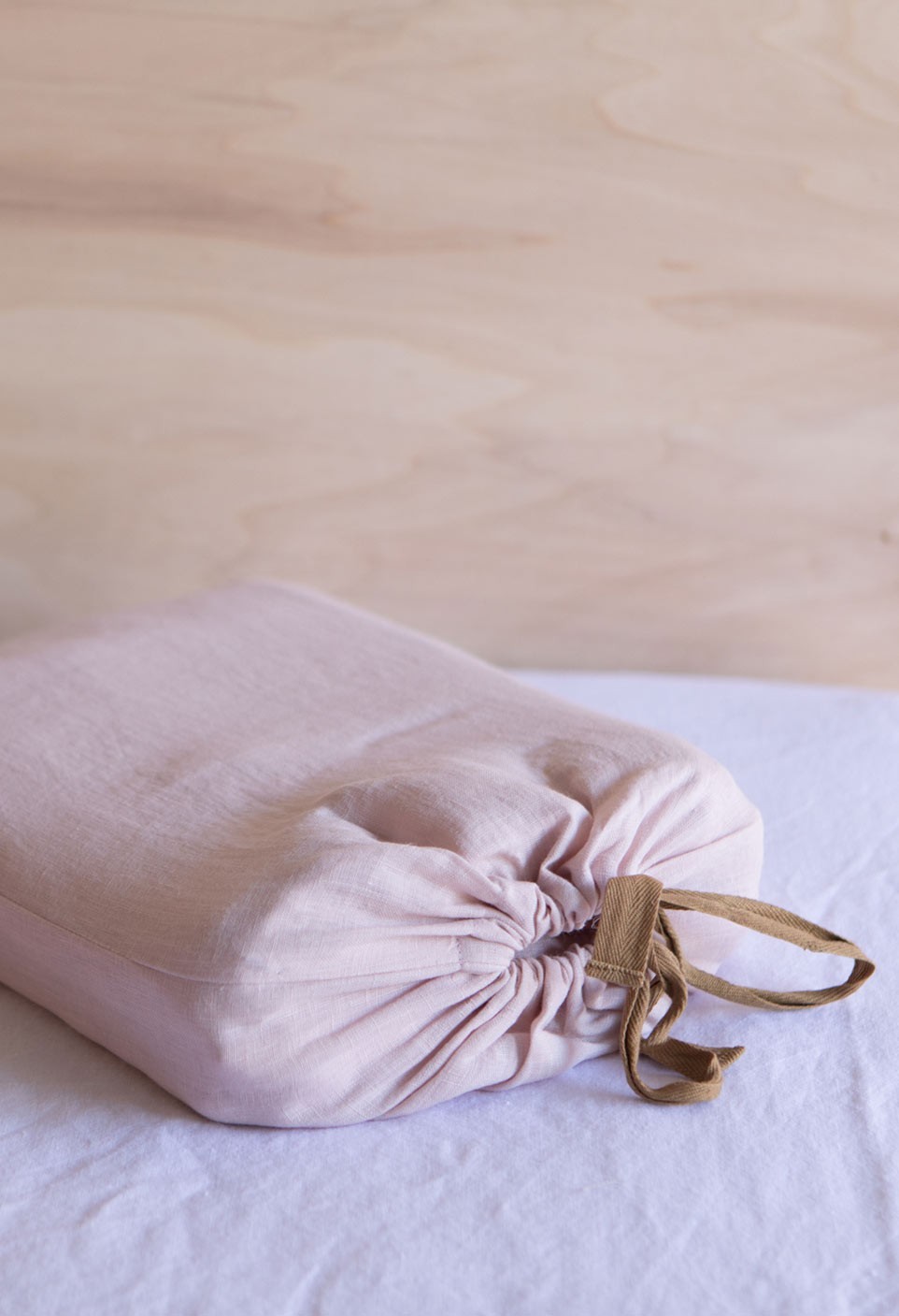 Washed Linen Duvet Cover Pink Dragée