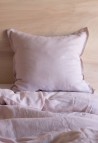 Washed Linen Duvet Cover Pink Dragée
