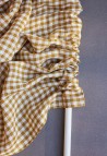 Washed Linen Curtain Vichy Curry