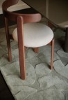 CHAISE LILAS  FRÊNE FINITION NOYER