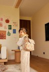 Flower Bois de Rose Cotton Schoolbag for Kids