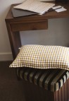 LINEN TAORMINA CUSHION  VICHY CURRY WITH FILLING_MARKETPLACE