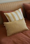 LINEN TAORMINA CUSHION  VICHY CURRY WITH FILLING_MARKETPLACE