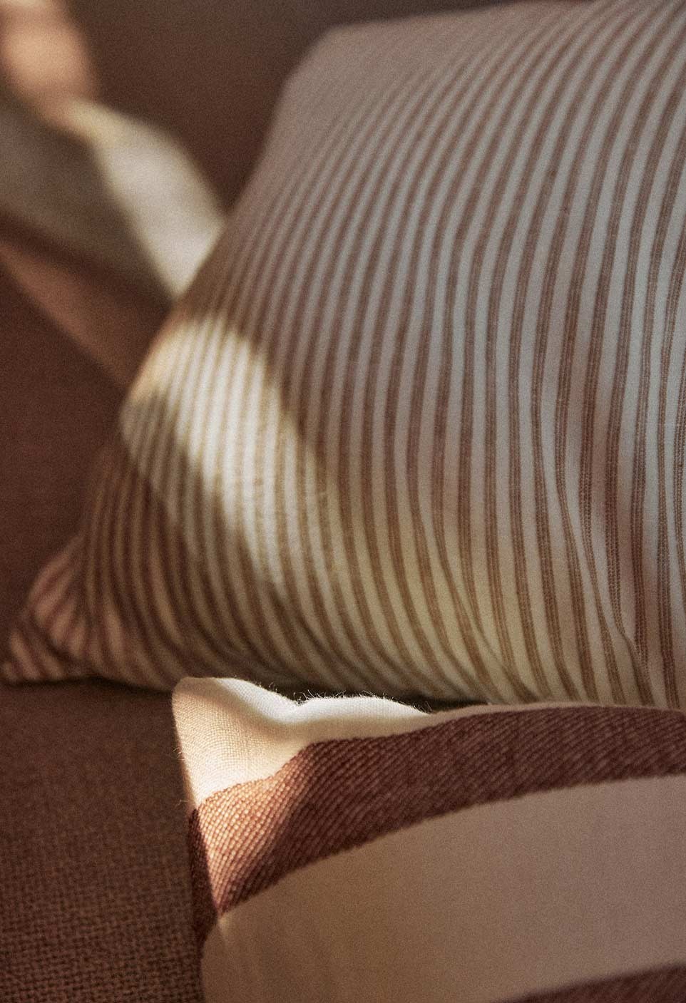 Sao Paulo Coffee/Milk Washed Linen Cushion Cover