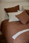 HOUSSE DE COUSSIN  EN LIN LAVÉ MOKA AVEC GARNISSAGE_MARKETPLACE