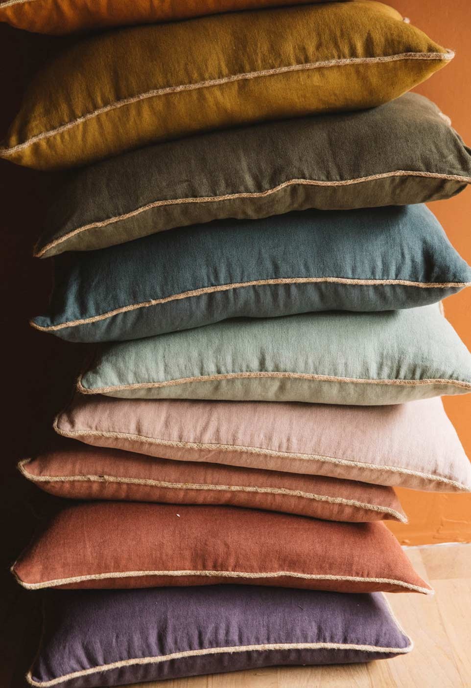HOUSSE DE COUSSIN SALVADOR  CÈDRE AVEC GARNISSAGE_MARKETPLACE