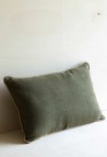 HOUSSE DE COUSSIN SALVADOR  KAKI AVEC GARNISSAGE_MARKETPLACE