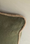 HOUSSE DE COUSSIN SALVADOR  KAKI AVEC GARNISSAGE_MARKETPLACE