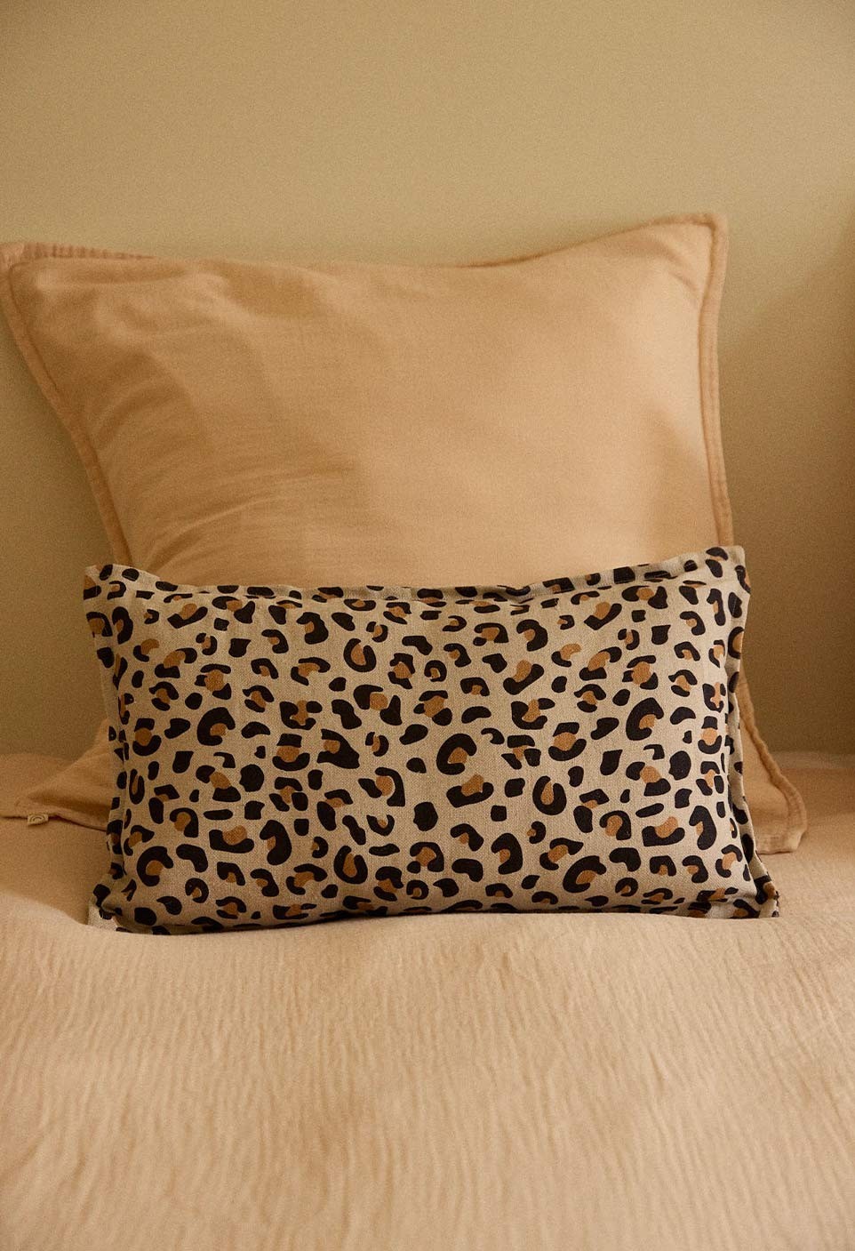 Cushion Cover Leopard Linen 50x50 cm