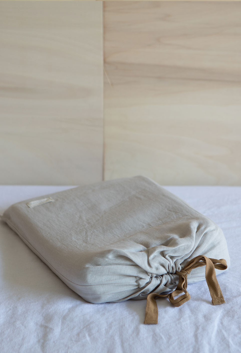 Washed Linen Duvet Cover Wide Opening Dune