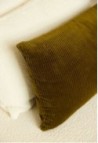 Argentine Corduroy Cushion Cover in Olive