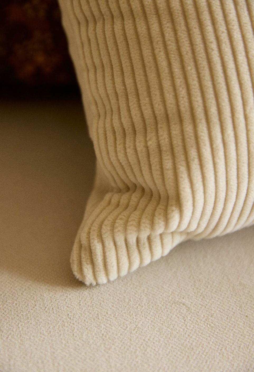 HOUSSE DE COUSSIN ARGENTINE  VELOURS CÔTELÉ CRÈME_MARKETPLACE