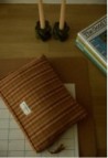 Clay Vichy Cotton Computer Pouch