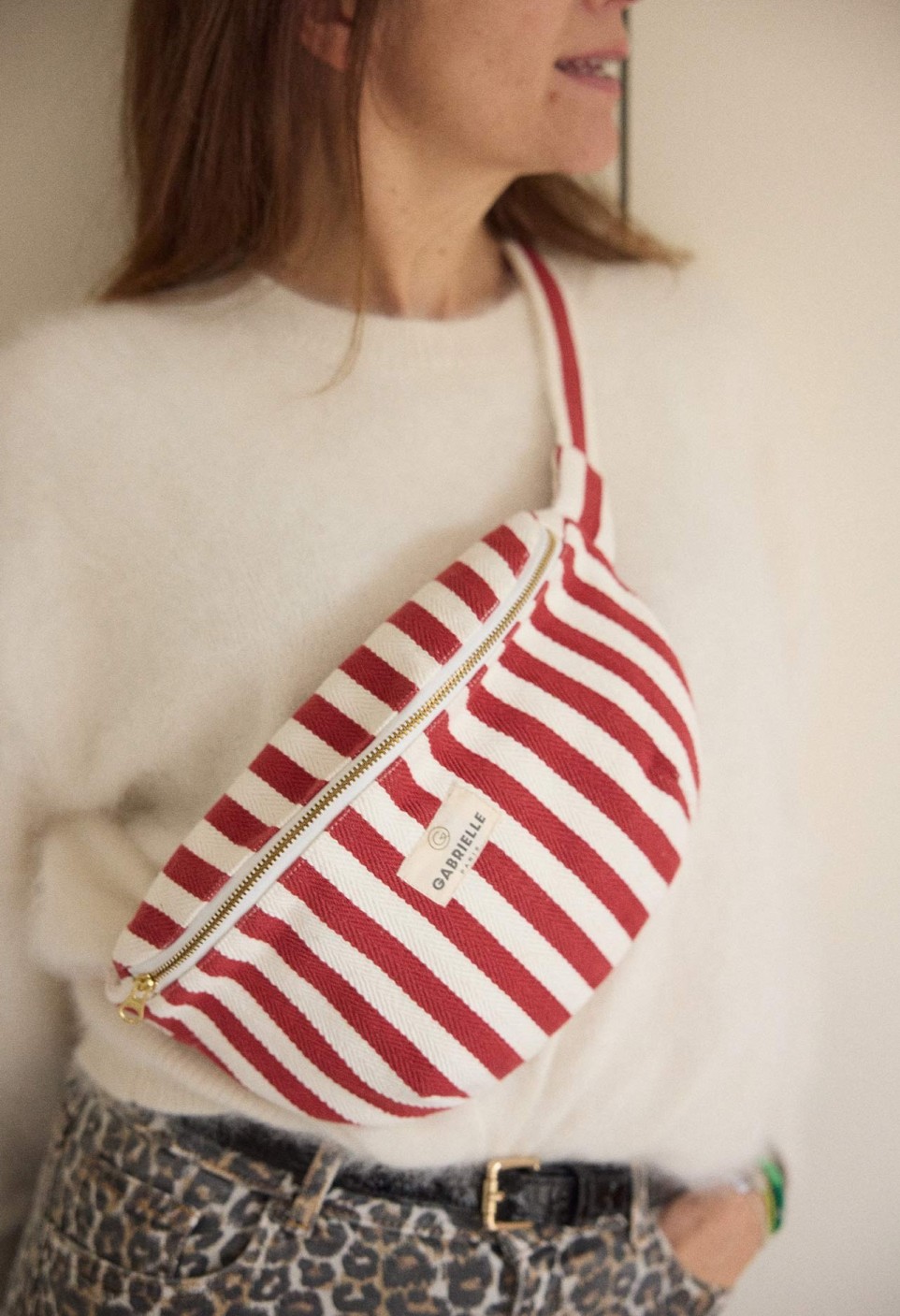 Sac Rahia Rajures Rouges Tous les sacs Gabrielle Paris - Choisissez votre essentiel