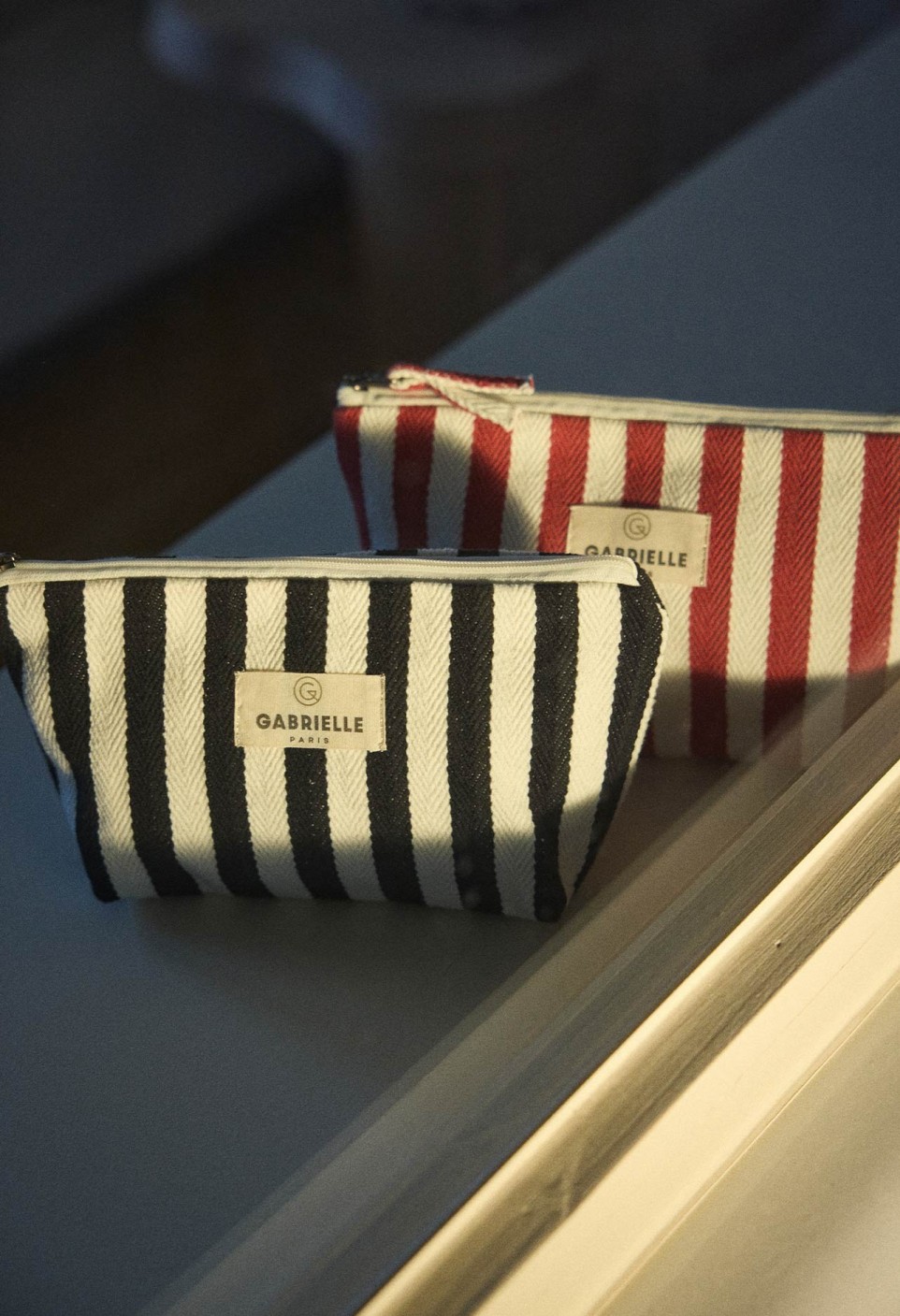 TROUSSE DE BEAUTÉ  EN COTON RAYURES ROUGES_MARKETPLACE
