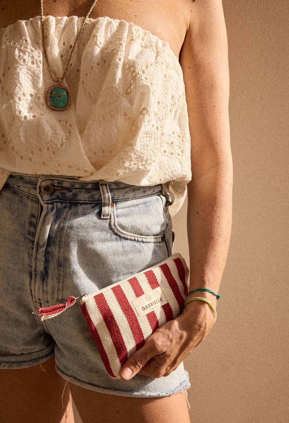 COTTON BEAUTY POUCH  RAYURES ROUGES_MARKETPLACE