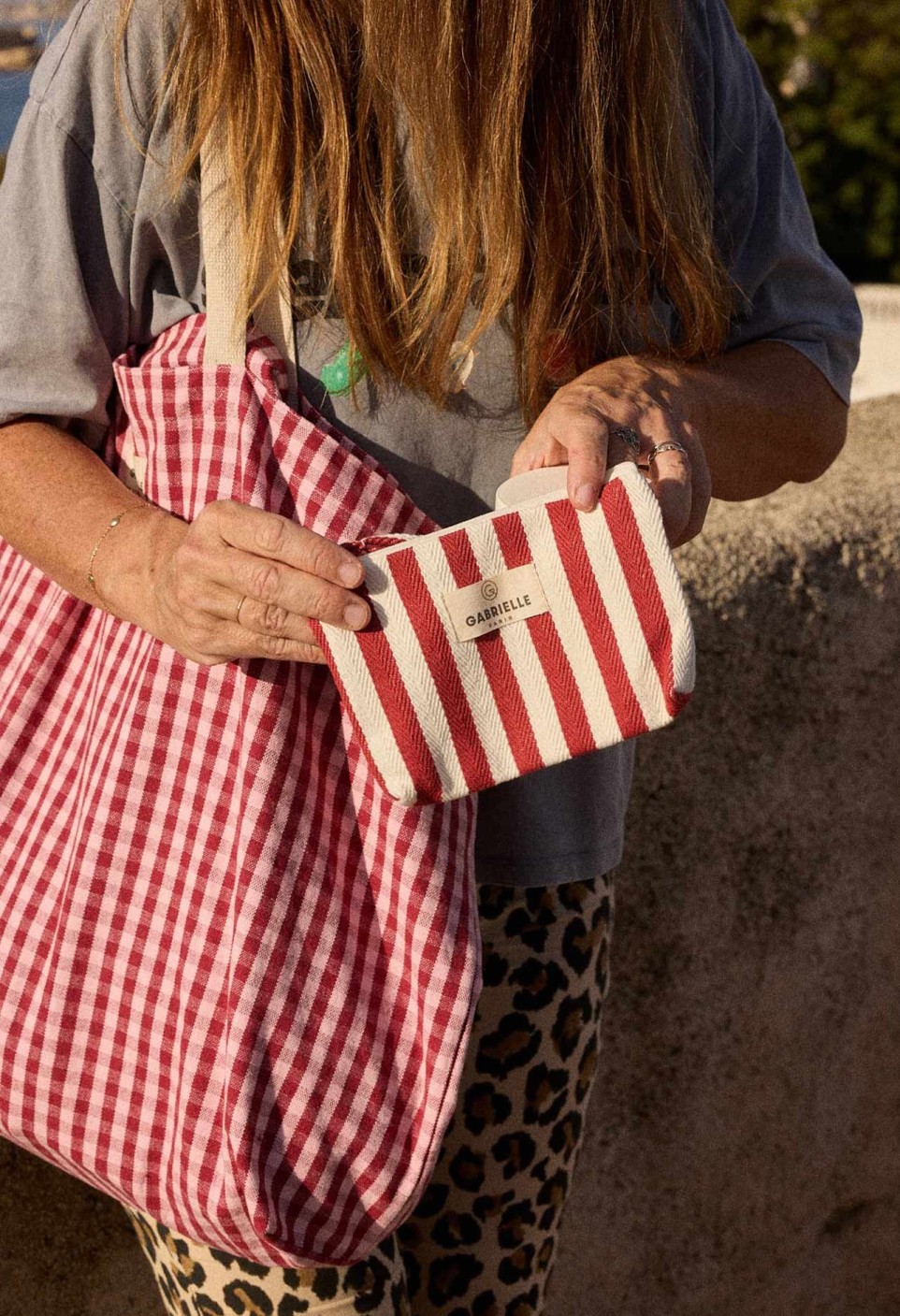 COTTON BEAUTY POUCH  RAYURES ROUGES_MARKETPLACE
