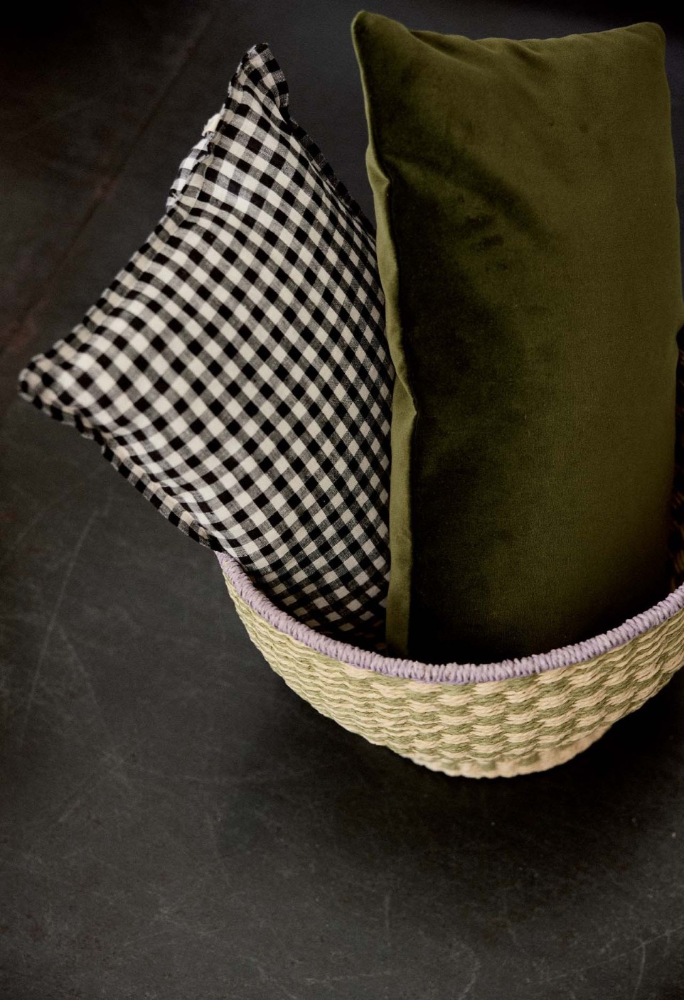 HOUSSE DE COUSSIN TAORMINA  EN LIN VICHY BLACK_MARKETPLACE