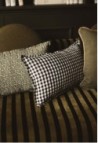 30x50 cm Cushion Cover Washed Linen Vichy Black