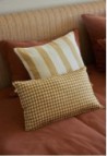 LINEN TAORMINA CUSHION COVER  VICHY CURRY_MARKETPLACE