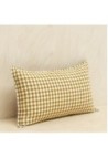 HOUSSE DE COUSSIN TAORMINA  EN LIN VICHY CURRY_MARKETPLACE