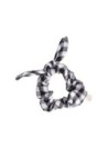 Washed Linen Vichy Black Scrunchie