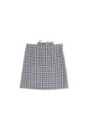 Washed linen vichy black apron - 100% linen