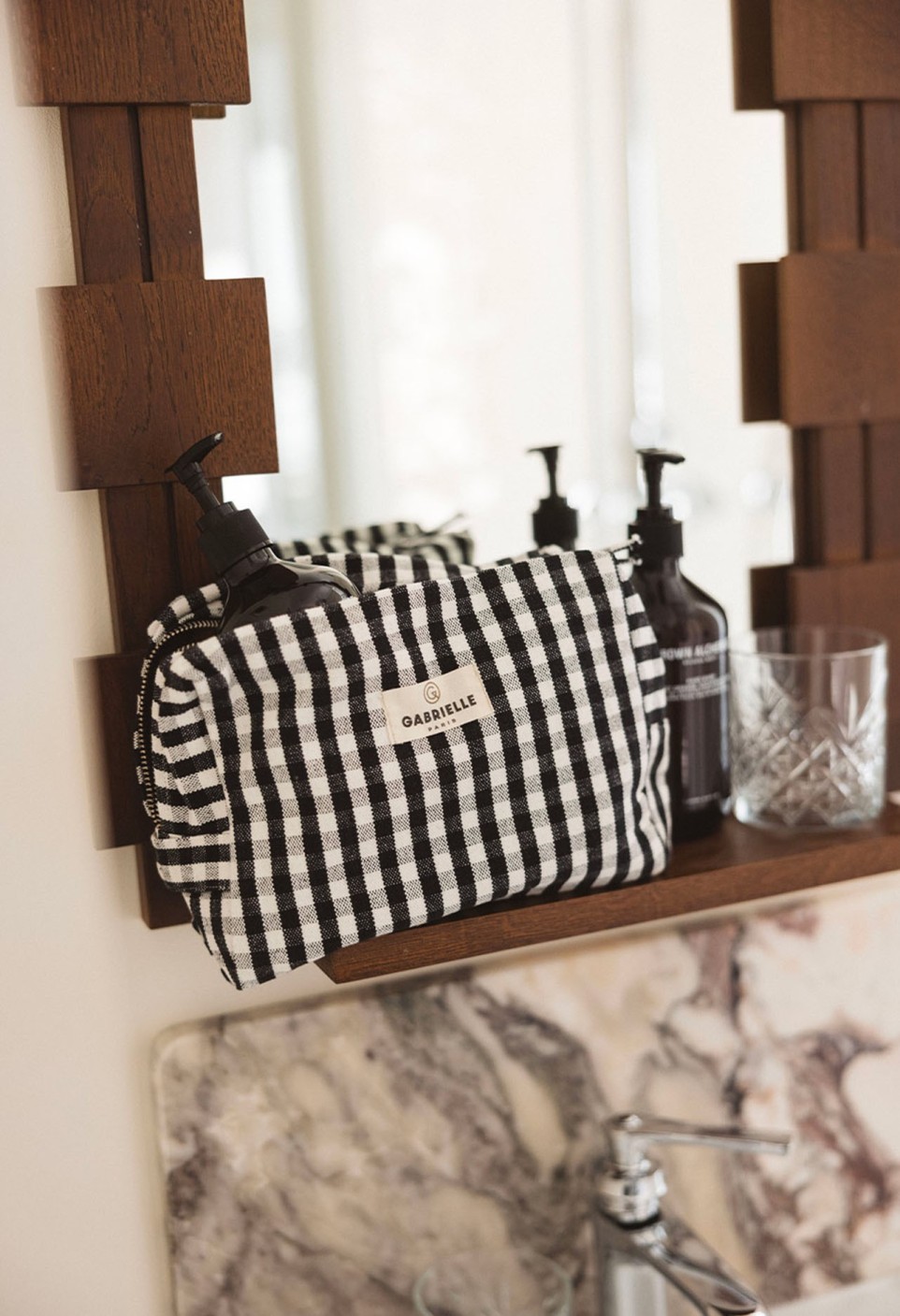 TROUSSE DE TOILETTE  EN COTON VICHY BLACK_MARKETPLACE