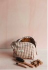 TROUSSE DE TOILETTE  EN COTON VICHY CAMEL_MARKETPLACE