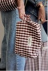 TROUSSE DE TOILETTE  EN COTON VICHY BORDEAUX_MARKETPLACE