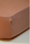 DRAP HOUSSE  EN GAZE DE COTON TERRACOTTA_MARKETPLACE