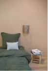 HOUSSE DE COUETTE 1 PERSONNE  EN GAZE DE COTON KAKI_MARKETPLACE