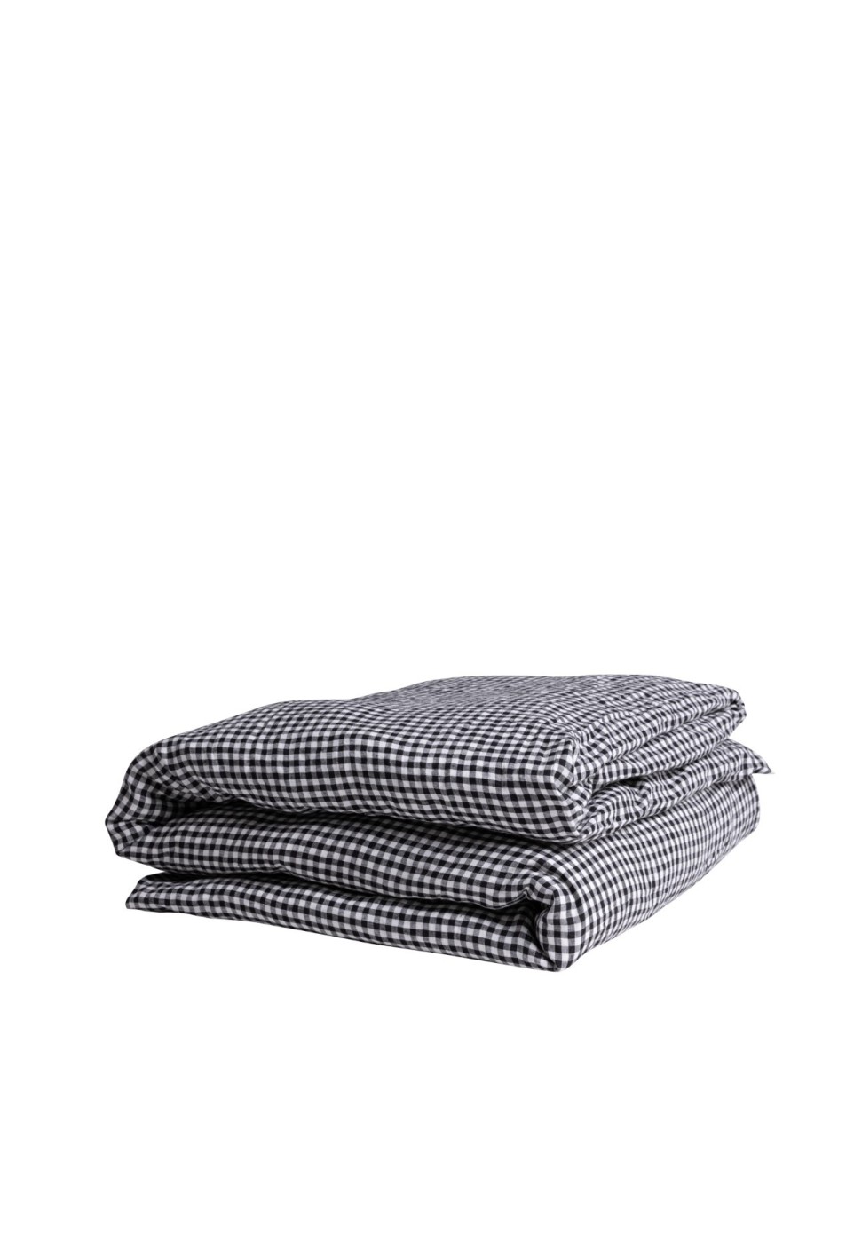 LINEN DUVET COVER  VICHY BLACK_MARKETPLACE