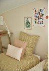 Washed Linen Duvet Cover Single Vichy Curry