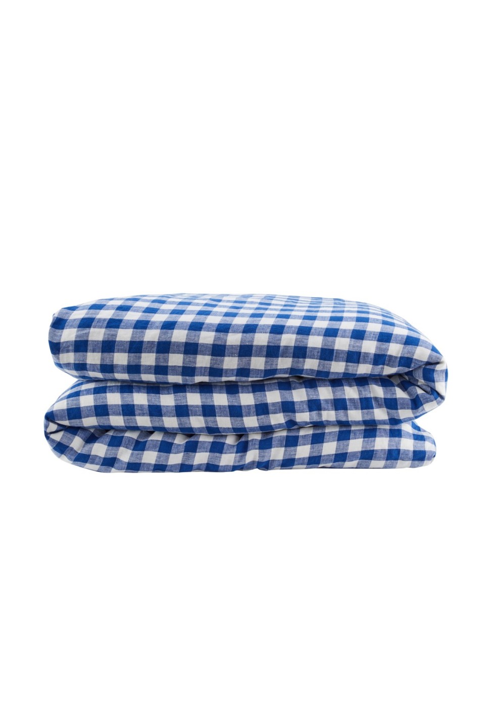 WASHED LINEN DUVET COVER  VICHY XL BLEU_MARKETPLACE
