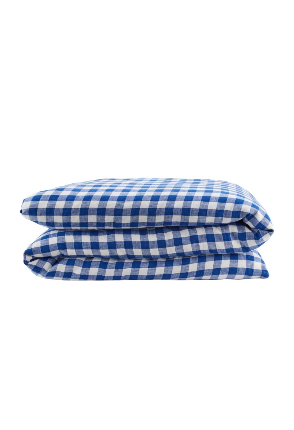 HOUSSE DE COUETTE 1 PERSONNE  EN LIN VICHY XL BLEU_MARKETPLACE