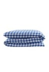HOUSSE DE COUETTE 1 PERSONNE  EN LIN VICHY XL BLEU_MARKETPLACE