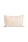 WASHED LINEN PILLOWCASE  CAFÉ/MILK