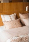 Washed Linen Striped Square Coffee/Milk Pillowcase