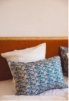 TAIE D'OREILLER FLOWER AZUR