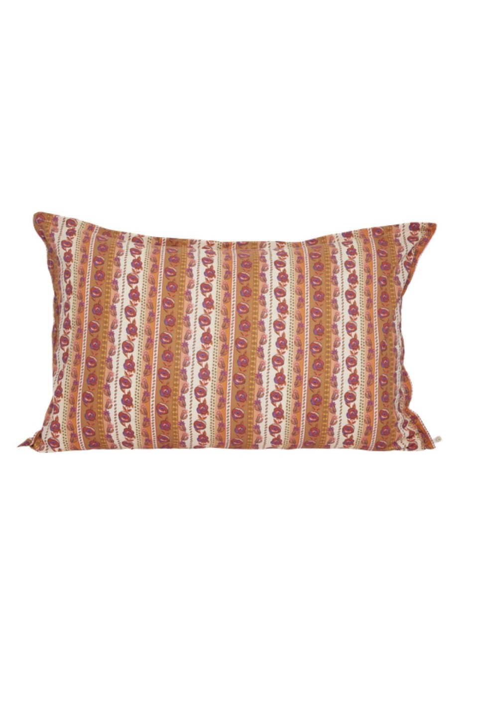 PILLOWCASE & EUROSHAM  FLORES GRENAT
