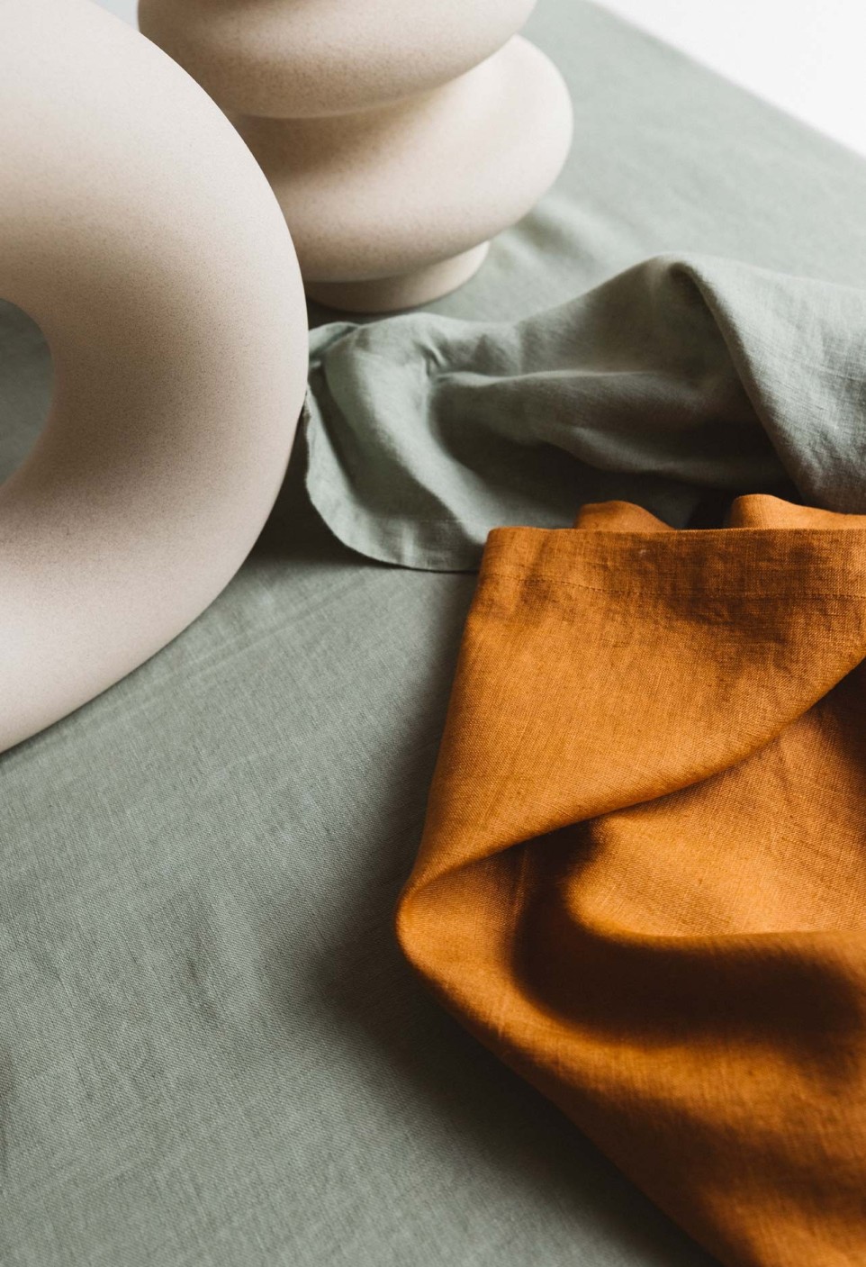 Brume Washed Linen Tablecloth - 100% linen