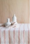 WASHED LINEN TABLECLOTH   LARGE STRIPED GLAISE / MILK_MARKETPLACE