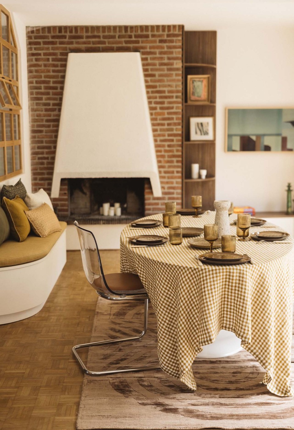 LINEN TABLECLOTH  VICHY CURRY_MARKETPLACE