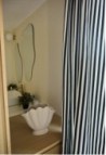 Black Striped Cotton Curtain