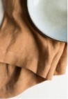 SERVIETTE DE TABLE  EN LIN LAVÉ TABAC_MARKETPLACE