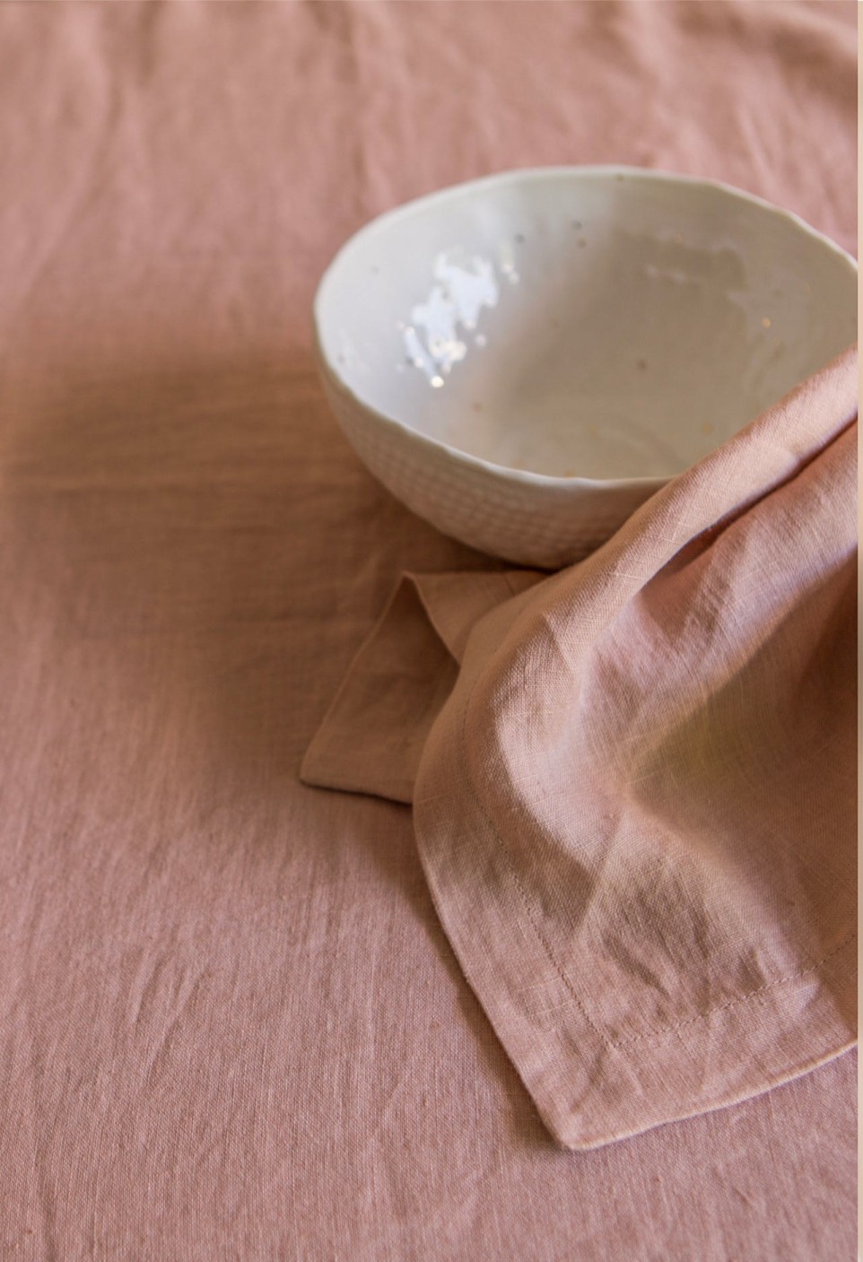 SERVIETTE DE TABLE  EN LIN LAVÉ GLAISE_MARKETPLACE