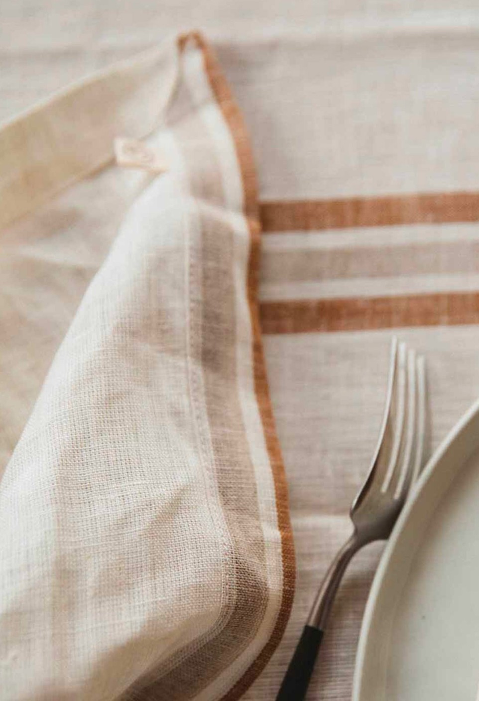 Washed linen napkin - Café/milk - 100% linen