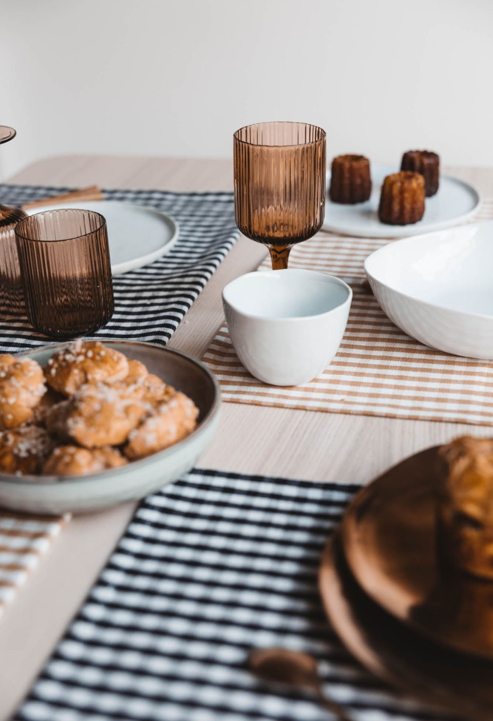 SET DE TABLE  EN COTON VICHY BLACK_MARKETPLACE