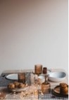 SET DE TABLE  EN COTON VICHY CAMEL_MARKETPLACE